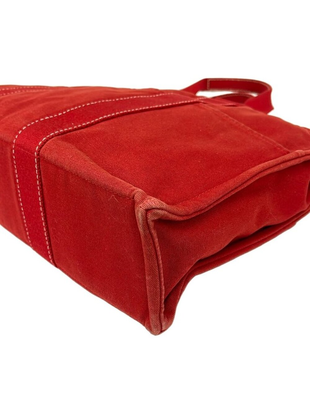 Hermes Tote Sac Deauville MM Red - Picture 6 of 10